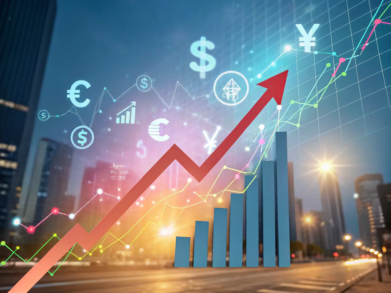A graph showing the growth of a well-managed investment portfolio over time, with Canadian flags subtly incorporated into the design.